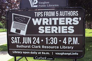 Vaughan Writers Series Sign